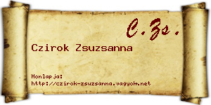 Czirok Zsuzsanna névjegykártya